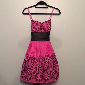 Pink and Black Party Dress